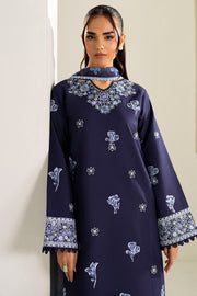 Farasha Summer Weaves Embroidered Lawn Unstitched 3Pc Suit - Midnight Hue
