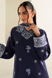 Farasha Summer Weaves Embroidered Lawn Unstitched 3Pc Suit - Midnight Hue