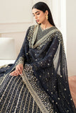Farasha Essence Embroidered Chiffon Unstitched 3Pc Suit - Midnight Navy