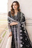 Farasha Ritzier Embroidered Chiffon Unstitched 3Pc Suit - Midnight Orchid