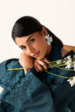 Farasha Summer Melody Embroidered Lawn Unstitched 3Pc Suit - Midnight Teal