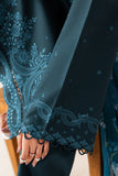Farasha Summer Melody Embroidered Lawn Unstitched 3Pc Suit - Midnight Teal
