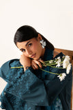 Farasha Summer Melody Embroidered Lawn Unstitched 3Pc Suit - Midnight Teal