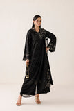 Farasha Veira Embroidered Raw Silk Unstitched 3Pc Suit D-03 Midnite Luxe