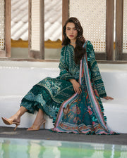 Liliana by Faiza Saqlain Embroidered Lawn Unstitched 3Pc Suit - Milena