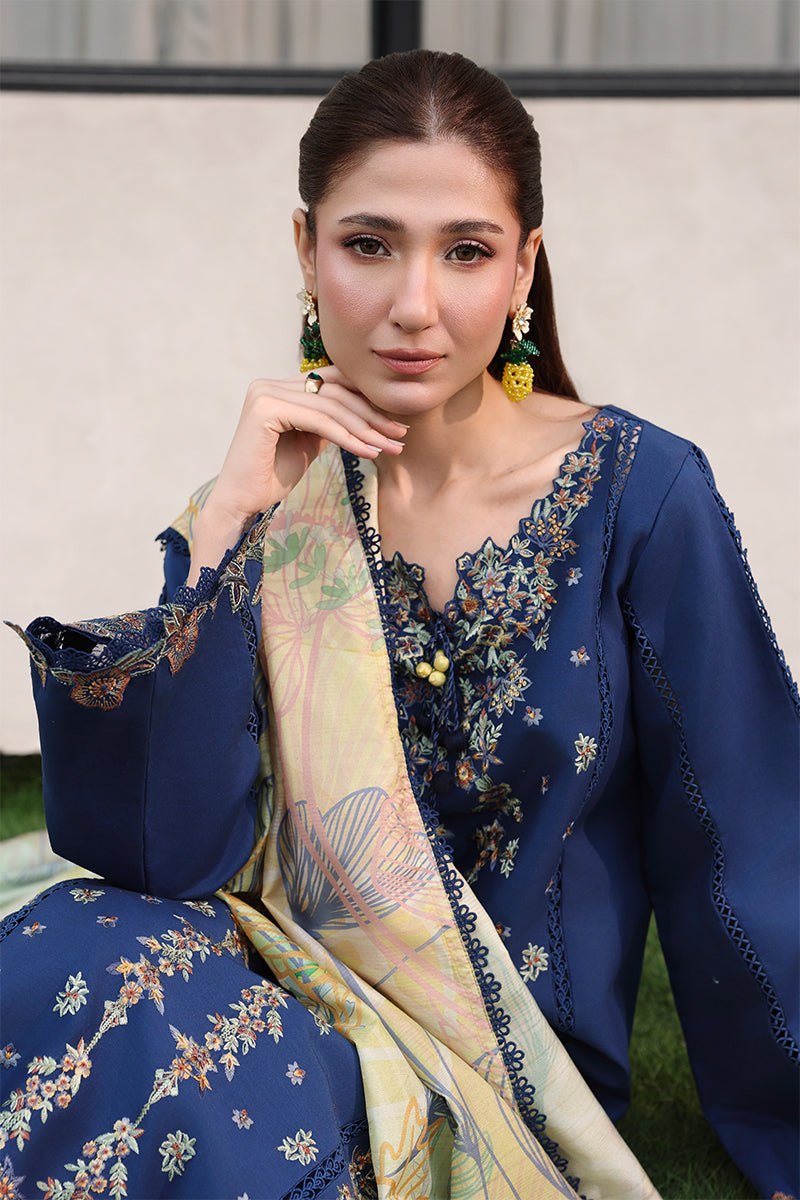 Rang Rasiya Florence Festive Embroidered Lawn Unstitched 3Pc Suit - MINA