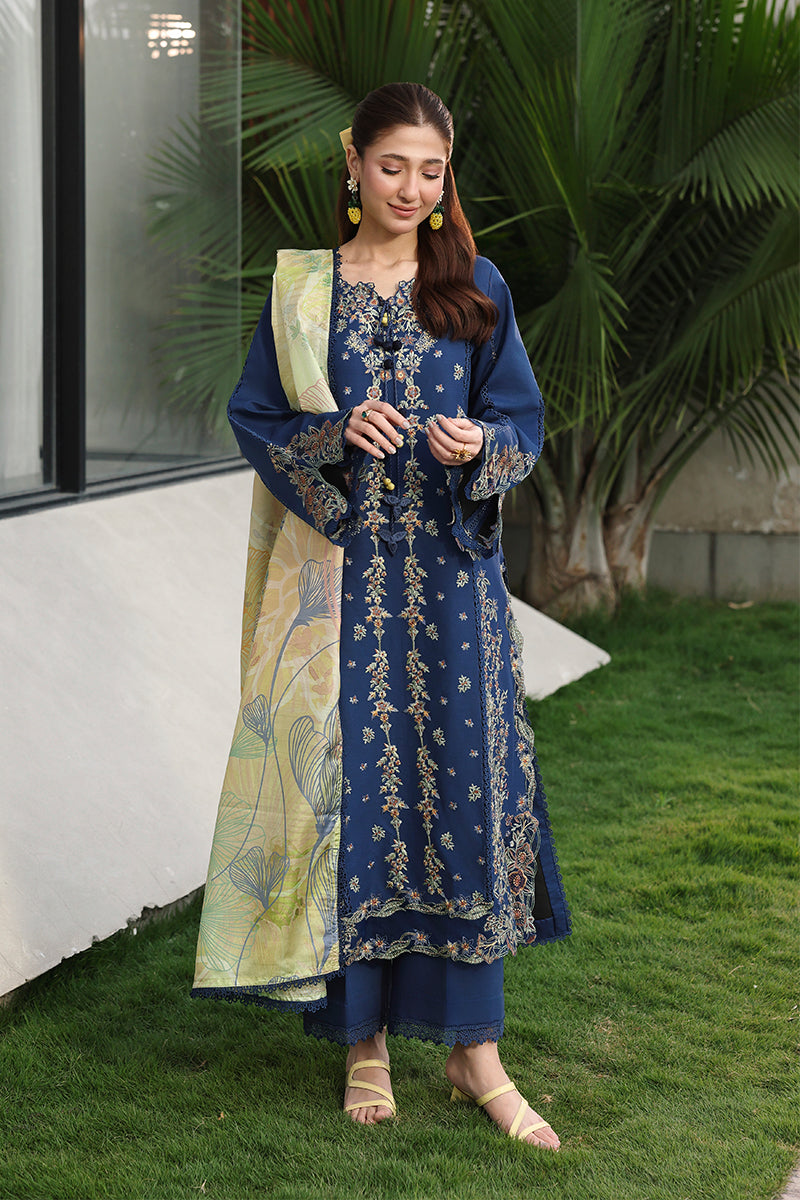 Rang Rasiya Florence Festive Embroidered Lawn Unstitched 3Pc Suit - MINA