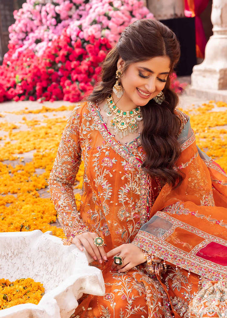 Maahi by Kanwal Malik Embroidered Organza Unstitched 3Pc Suit - MINA
