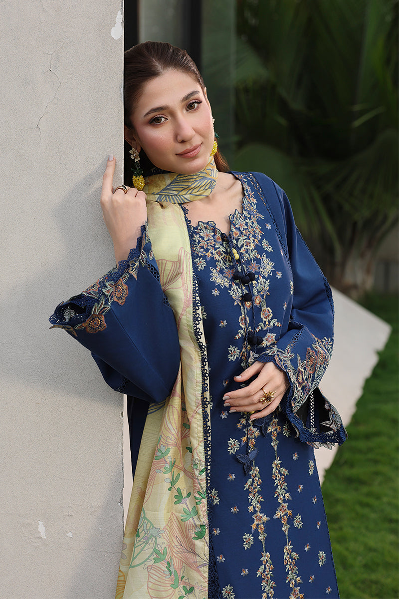 Rang Rasiya Florence Festive Embroidered Lawn Unstitched 3Pc Suit - MINA