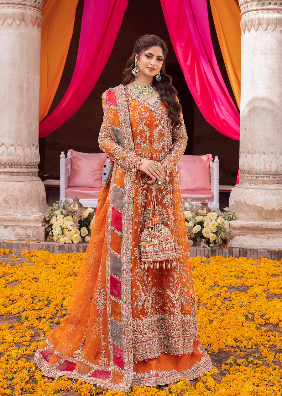 Maahi by Kanwal Malik Embroidered Organza Unstitched 3Pc Suit - MINA