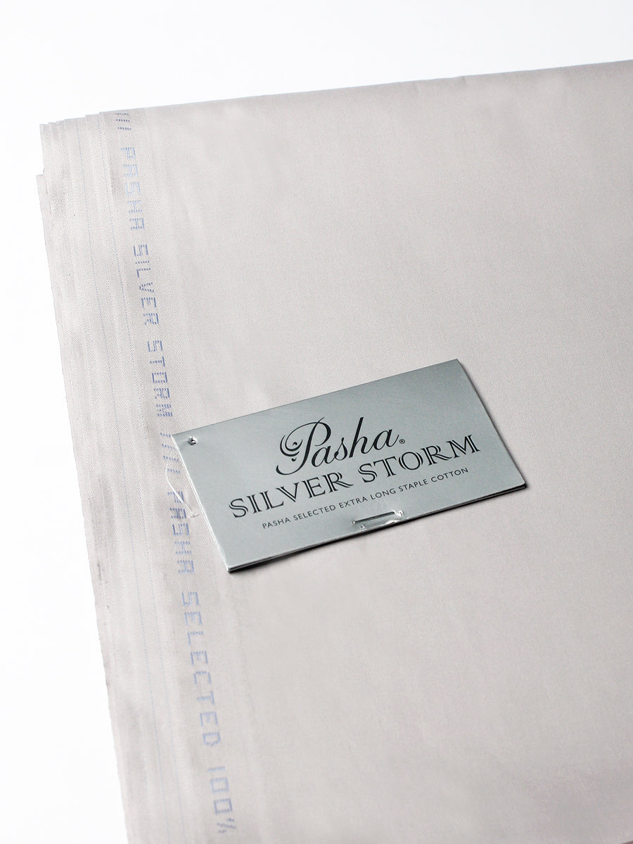PASHA Silver Storm Latha Mink Fur Unstitched Suit for Men