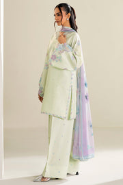 Farasha Summer Weaves Embroidered Lawn Unstitched 3Pc Suit - Mint Garden