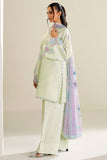 Farasha Summer Weaves Embroidered Lawn Unstitched 3Pc Suit - Mint Garden