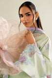 Farasha Summer Weaves Embroidered Lawn Unstitched 3Pc Suit - Mint Garden