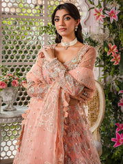 Faiza Faisal Heeriye Embroidered Polly Net Unstitched 3Pc Suit - Mira