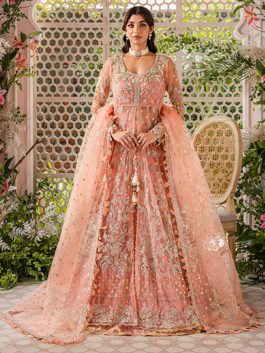Faiza Faisal Heeriye Embroidered Polly Net Unstitched 3Pc Suit - Mira
