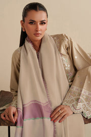 Farasha Winter Spell Embroidered Khaddar Unstitched 3Pc Suit - Mirel