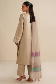 Farasha Winter Spell Embroidered Khaddar Unstitched 3Pc Suit - Mirel