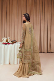 FARASHA Tabeer Embroidered Net Unstitched 3 Piece Suit - 02 Mirha