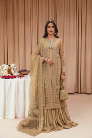 FARASHA Tabeer Embroidered Net Unstitched 3 Piece Suit - 02 Mirha