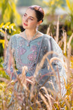 Noor by Azzal Embroidered Organza Unstitched 3Pc Suit D-02 Mishaal