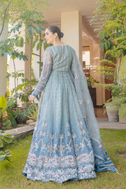 Noor by Azzal Embroidered Organza Unstitched 3Pc Suit D-02 Mishaal