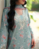 Neeshay Ready to Wear Summer Prints Lawn 3Pc Suit - Mist Bloom