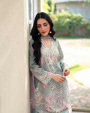 Neeshay Ready to Wear Summer Prints Lawn 3Pc Suit - Mist Bloom