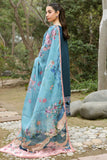 Farasha Summer Weaves Embroidered Lawn Unstitched 3Pc Suit - Mist Blue