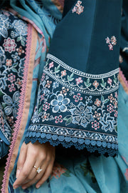 Farasha Summer Weaves Embroidered Lawn Unstitched 3Pc Suit - Mist Blue