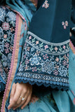 Farasha Summer Weaves Embroidered Lawn Unstitched 3Pc Suit - Mist Blue