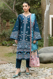 Farasha Summer Weaves Embroidered Lawn Unstitched 3Pc Suit - Mist Blue