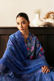 Afrozeh Daybreak Embroidered Lawn Unstitched 3Pc Suit - MIST WOVEN