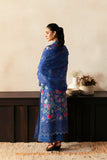 Afrozeh Daybreak Embroidered Lawn Unstitched 3Pc Suit - MIST WOVEN