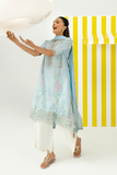 Zarposh Sundaze Embroidered Luxury Lawn Unstitched 3Pc Suit - MISTELLE