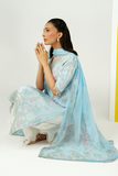 Zarposh Sundaze Embroidered Luxury Lawn Unstitched 3Pc Suit - MISTELLE