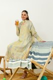 Zarposh Sundaze Embroidered Luxury Lawn Unstitched 3Pc Suit - MISTRAL