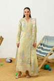 Zarposh Sundaze Embroidered Luxury Lawn Unstitched 3Pc Suit - MISTRAL