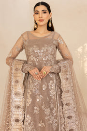 Farasha LU ZELLA Embroidered Net Unstitched 3Pc Suit D-03 MISTY GRACE