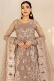 Farasha LU ZELLA Embroidered Net Unstitched 3Pc Suit D-03 MISTY GRACE