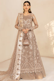 Farasha LU ZELLA Embroidered Net Unstitched 3Pc Suit D-03 MISTY GRACE