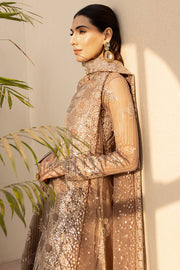 Farasha LU ZELLA Embroidered Net Unstitched 3Pc Suit D-03 MISTY GRACE