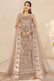 Farasha LU ZELLA Embroidered Net Unstitched 3Pc Suit D-03 MISTY GRACE