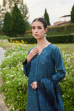 Farasha Sorine Summer Embroidered Lawn Unstitched 3Pc Suit - Misty Horizon