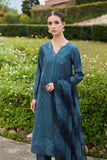 Farasha Sorine Summer Embroidered Lawn Unstitched 3Pc Suit - Misty Horizon
