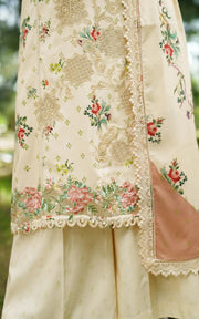 Asifa & Nabeel Meraki Embroidered Viscose Unstitched 3Pc Suit - Misty Meadows