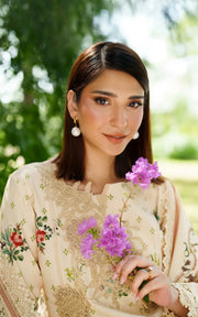 Asifa & Nabeel Meraki Embroidered Viscose Unstitched 3Pc Suit - Misty Meadows