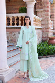 Farasha Sorine Summer Embroidered Lawn Unstitched 3Pc Suit - Misty Mint