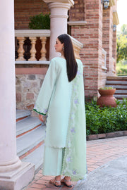 Farasha Sorine Summer Embroidered Lawn Unstitched 3Pc Suit - Misty Mint