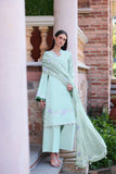 Farasha Sorine Summer Embroidered Lawn Unstitched 3Pc Suit - Misty Mint